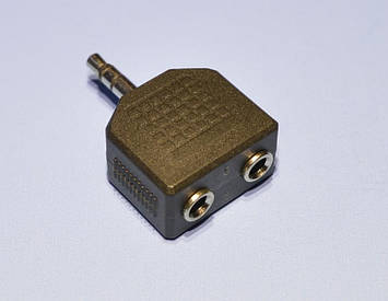 Перехідник шт. jack-3,5 стерео - 2 гн. jack-3,5 стерео ZLA0293