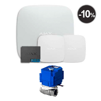 Ajax Hub2 + LeaksProtect (2шт) + WallSwitch + Кран шаровой с электроприводом HC 220В