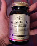 Вітамін Д3 Solgar Vitamin D3 2200 IU 100 капсул Холекальциферол, фото 6