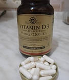 Вітамін Д3 Solgar Vitamin D3 2200 IU 100 капсул Холекальциферол, фото 7