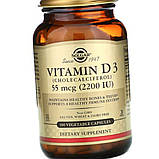 Вітамін Д3 Solgar Vitamin D3 2200 IU 100 капсул Холекальциферол, фото 10