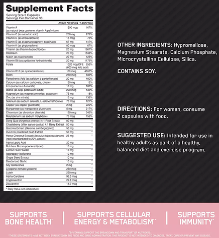 Optimum Nutrition Opti-women 60 caps, фото 3