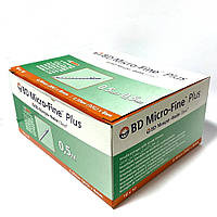 Інсуліновий Шприц BD Micro-Fine Plus 0,5 мл 30G 0,30 x 8 мм U-100 (100 шт.) REF 320930