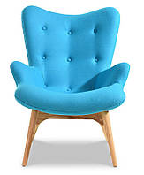 Кресло мягкое на ножках Флорино разные цвета Голубой