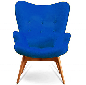 Крісло м'яке на ніжках Флоріно різні кольори. Синій