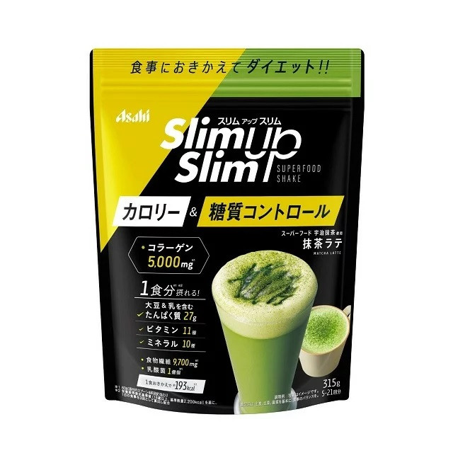 Протеїновий Детокс Коктейль зі смаком Матчу Лате Asahi Slim Up, Японія, 315 грам