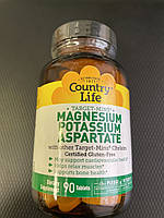 Калий Магний Country Life Magnesium & Potassium Aspartate 90 tab