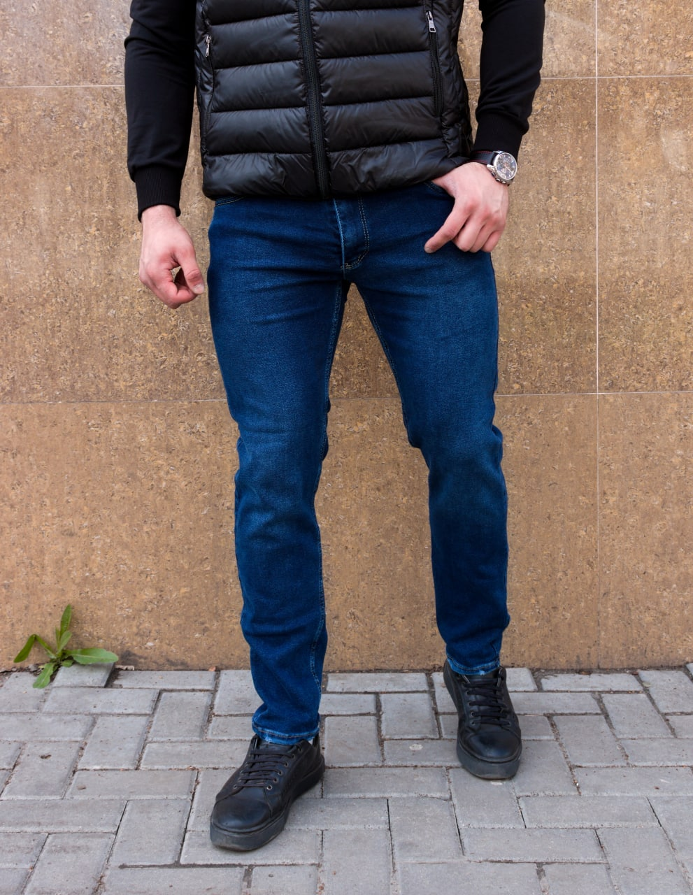 Мужские джинсы синие Slim fit Турция