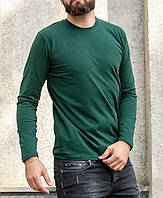 Лонгслів чоловічий, футболка з довгим рукавом Hector однотонна зелений