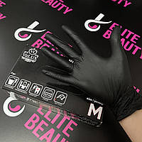 Нитриловые перчатки для салона красоты VitLux black S-L 100шт