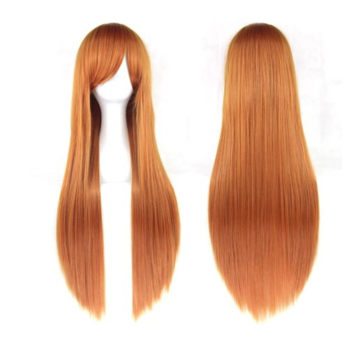 Довга пряма перука руда, 80 см