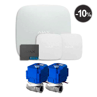 Ajax Hub2 + LeaksProtect (2шт) + WallSwitch + 2 Крана с электроприводом HC 220В