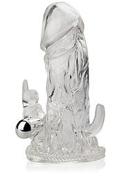 Насадка на пеніс з вібрацією і відростком Brave Man від Baile   | Knopka