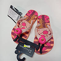 Дитячі сланці-в'єтнамки для дівчинки 25/26 Ipanema Вишня