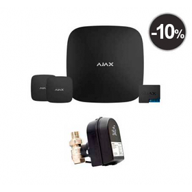 Ajax Hub2 + LeaksProtect (2 шт.) + WallSwitch + Кран з електроприводом Honeywell 220 One ДК25 (HAV25)