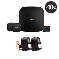 Ajax Hub2 + LeaksProtect (2шт) + WallSwitch + кран с электроприводом Honeywell 220 Duo ДУ20