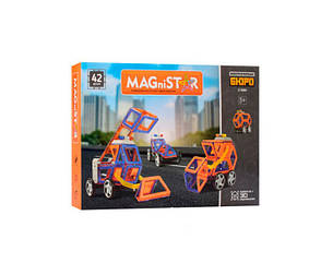 Магнітний конструктор LimoToy Будівельна техніка MagniStar 42 деталі LT6004, фото 3