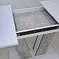 Розсувний стіл Intarsio Torino 140-180х80см білий із вставками під бетон для інтер'єру в стилі модерн, фото 4