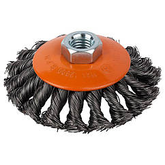 Щітка-крацовка Sigma 9040105 конусна плетений дріт 22,2 100мм