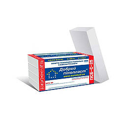 Пінопласт ПСБ-С-25 50мм 1000*500мм Євробуд посилений Eko