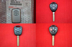 Toyota ключі з чіпами, кнопками і радіоканалом