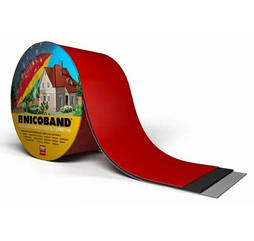 Стрічка герметизуюча Nicoband гладенький папір червона 10см*10м