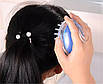 Силіконова масажна щітка для шампуновання та догляду за волоссям, фото 7