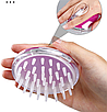 Силіконова масажна щітка для шампуновання та догляду за волоссям, фото 8