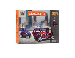Магнітний конструктор LimoToy Поліцейський транспорт MagniStar 32 деталі LT6002, фото 4
