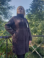 Женское пальто из шерсти альпака с воротником стойка 54-58