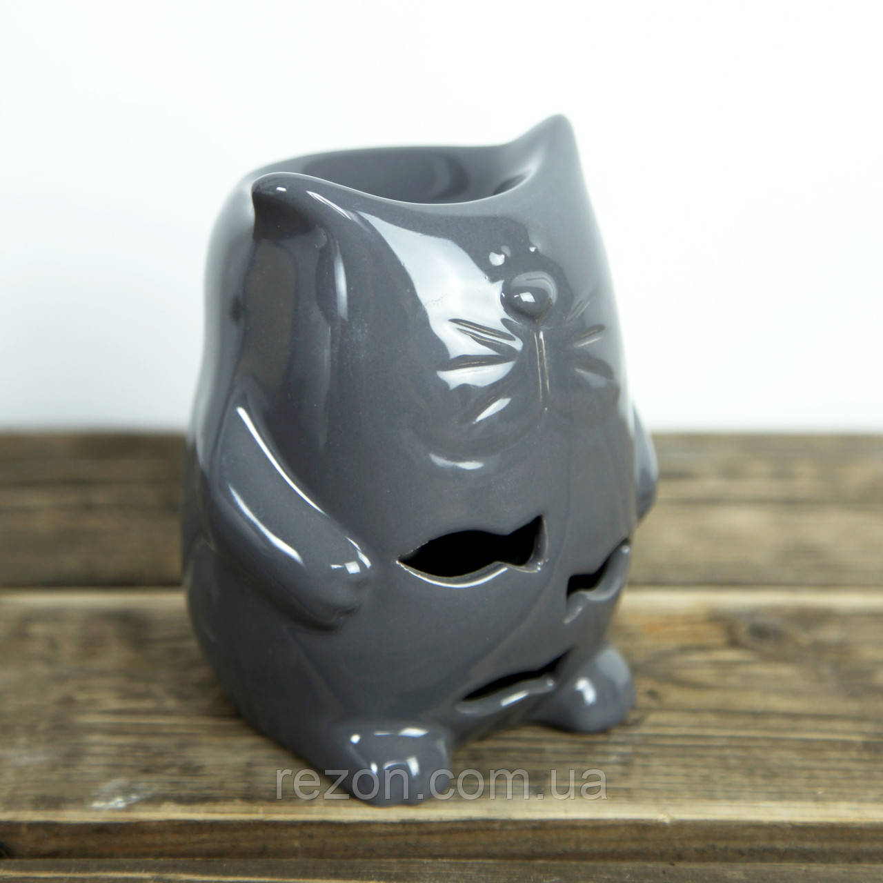 Аромолампа керамічна "Кіт" Сірий Rezon D014