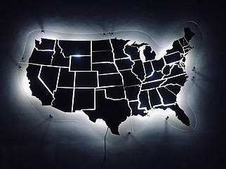 Карта США з підсвічуванням багатошарова