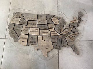 Карта США з підсвічуванням багатошарова