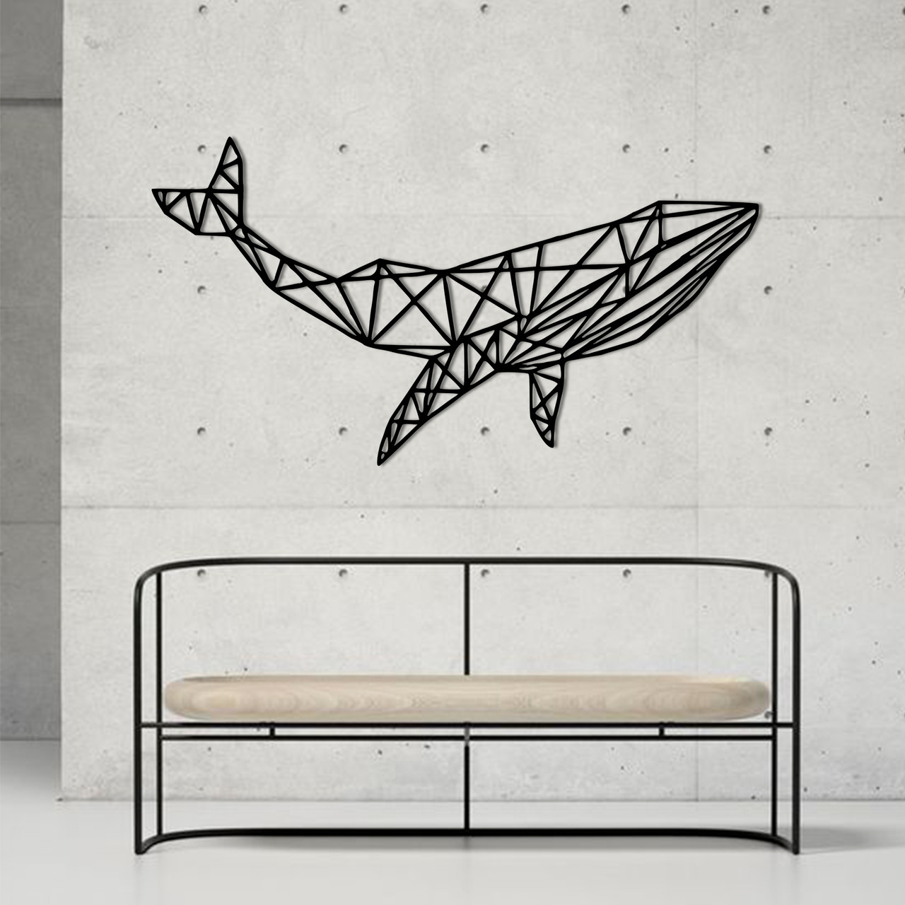 Картина панно з дерева на стіну Whale кит