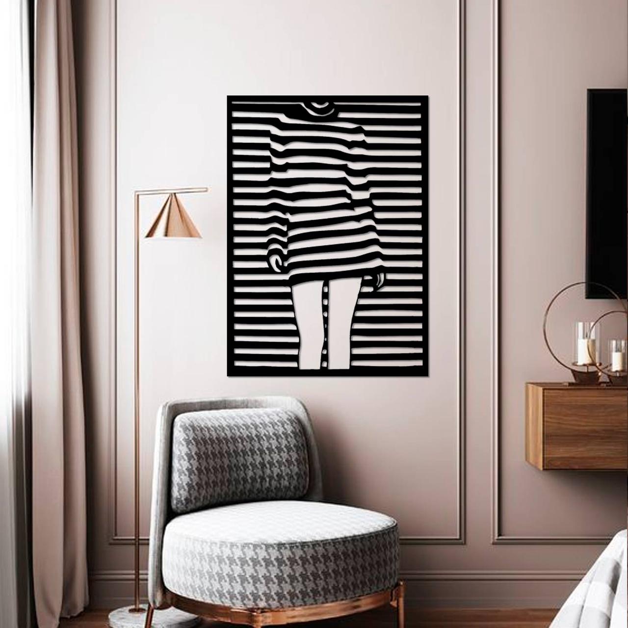 Картина панно з дерева на стіну Woman