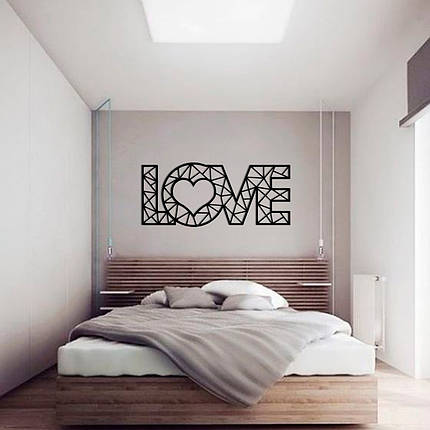 Картина панно з дерева на стіну Love, фото 1