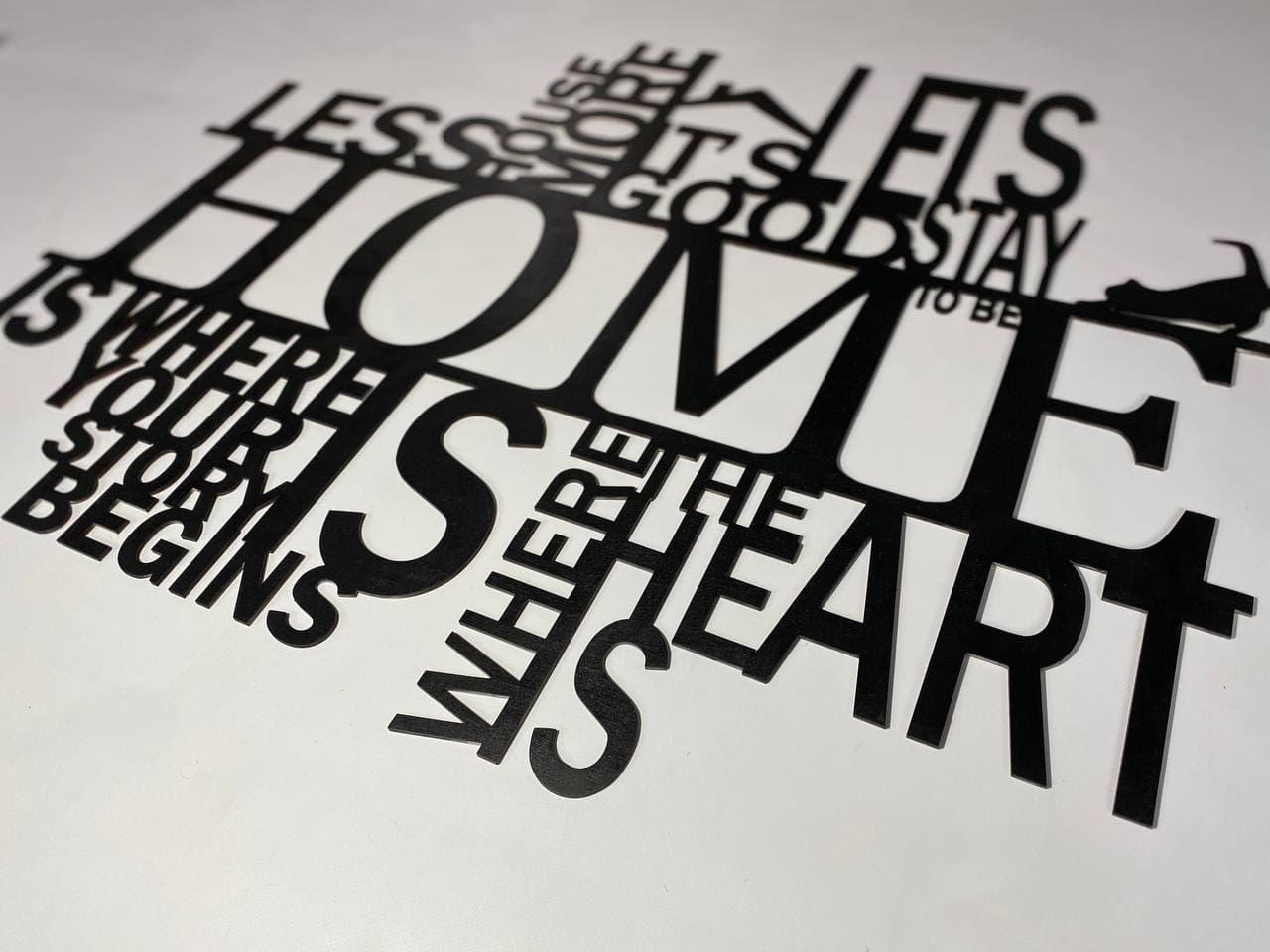 Картина панно з дерева на стіну Home