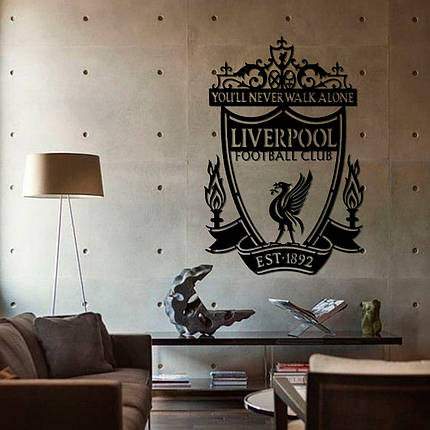 Картина панно з дерева на стіну герб FC Liverpool, фото 1