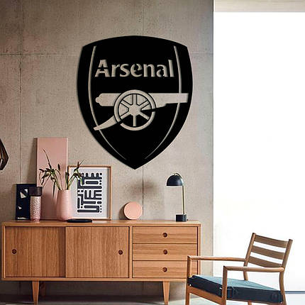 Картина панно з дерева на стіну герб FC Arsenal, фото 1