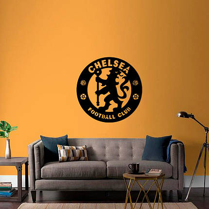 Картина панно з дерева на стіну герб FC Chelsea, фото 1