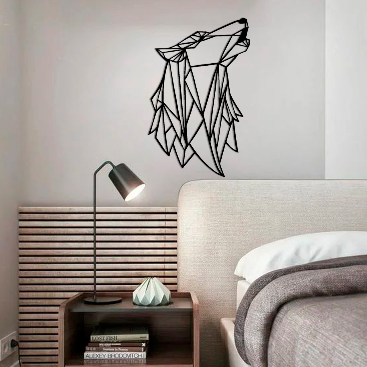 Картина панно з дерева на стіну Wolf