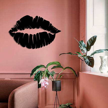 Картина панно з дерева на стіну Kiss, фото 1