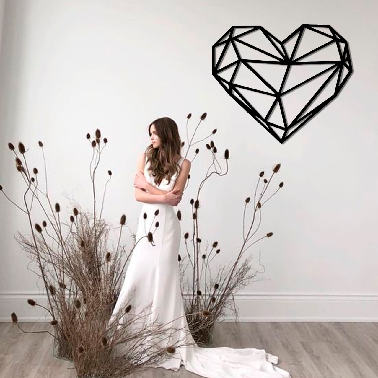 Картина панно з дерева на стіну Heart