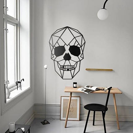 Картина панно з дерева на стіну Skull, фото 1