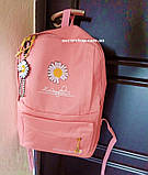 Комплект 4 в 1. Крутий рожевий рюкзак. Жіночий портфель пудра. Рожева сумка-шопер. ДР09, фото 6