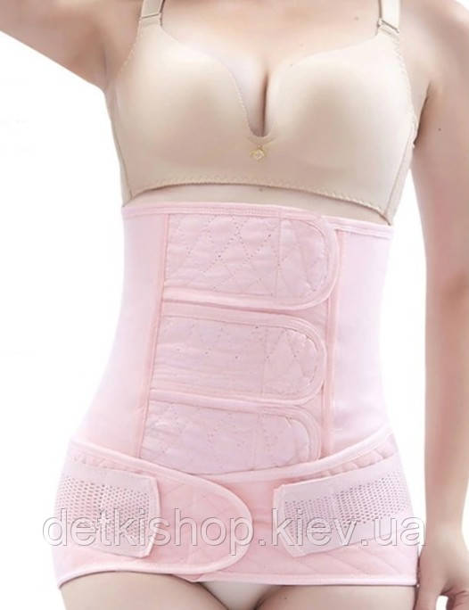 Комплект бандажу добового та післяпологового DSBN4 рожевий, розмір M, фото 1