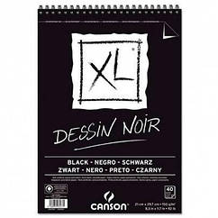 Блок чорного паперу Canson для ескізів, XL Dessin Black 150 гр, A4, 40 аркушів