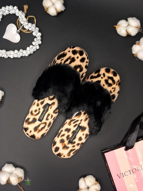 💋Тапочки домашні💋 Victoria's Secret! Розмір - S (35-37р), чорні