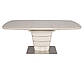 Розкладний стіл Nicolas Atlanta 140-180х90см крем зі скляним глянцевим покриттям на одній ніжці, фото 9