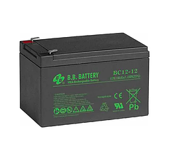 Акумуляторна батарея AGM 12В 12А/год ВС12-12/T2 BB Battery